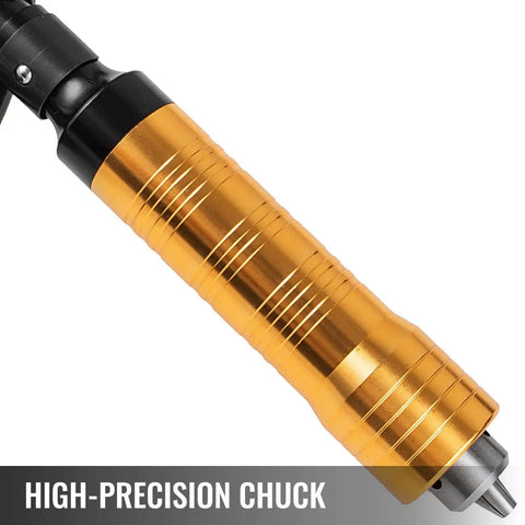 Heavy Duty Flex Shaft Polishing Machine With Foot Pedal And Six Point Five Millimeter Chuck For Jewelry Engraving And Stone Carving At Eighteen Thousand Rpm With Copper Motor Built Tough And Zero Hassle close-up of the high-precision chuck.