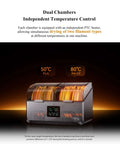 Filament Dryer For 3D Printing With 360 Degree Hot Air Circulation, Desiccant Regeneration And Auto Dehumidification, dual temperature chambers shown