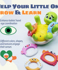 Rechargeable Turtle Bath Toy Sprinkler For Toddlers With Five Rings And Belly Sprayer Tub Toy For Bathtub And Pool