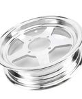 Trail Bike Wheel Rim Hub 2.50-10 Front Or Rear Aluminum Alloy Lightweight Hub for Monkey Z50 Mini Bike Replacement shown from side angle