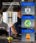 Slick No Mess Coolant Funnel Kit 17 Piece Leakproof Radiator Bleeder Tool Universal Fit for smooth engine antifreeze filling and maintenance setup.