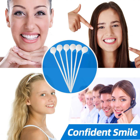 Disposable Dental Mouth Mirrors With Anti Fog Coating For Clear Oral Inspections, Individually Wrapped Plastic Dental Tools With Comfort Grip, 100-piece pack