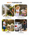 Welluck 50 ft garden hose with 10-function sprayer; lightweight, flexible hose for garden watering and cleaning