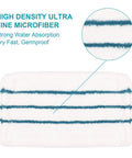 Close-up of a microfiber mop pad showing texture and absorption detail for 8 Pack Replacement Microfiber Steam Mop Pads For Black Decker Compatible With SM1600 SM1610 SM1620 HSM13E1 HSMC1300FX HSMC1321 HSMC1321APB HSMC1361SGP BDH1855SM BDH1760SM SMP20 Mop Pads.