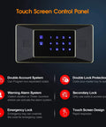 Digital touchscreen control panel for Built Like A Tank Heavy Duty Home Safe With Digital Touchscreen Lock, Anti Theft Security Safe With Six Locking Bolts, Adjustable Shelves, Easy To Use For Home Or Office, White Finish, 2.05 Cu Ft