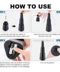Guide showing how to assemble Four Pack Portable Fly Fans For Tables Indoors Outdoors Battery Powered Tabletop Fans.