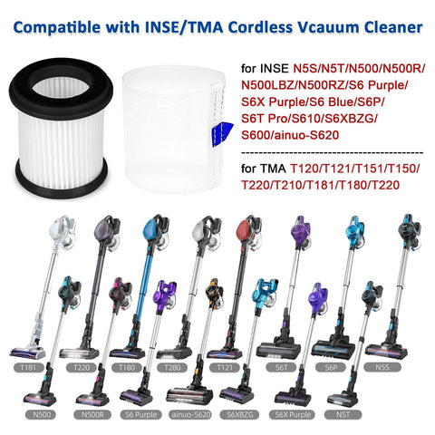 Six Pack HEPA Filter Replacement For N5S N5T S6T S6P Pro S610 TMA T120 T121 T151 T150 T220 T210 T181 T180 Cordless Vacuum Cleaners