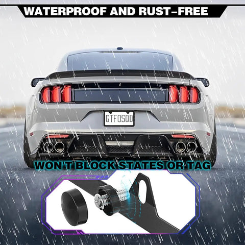 Two Pack Matte Black Aluminum License Plate Frames With Two Holes Narrow Design That Keeps Your Plate Fully Visible