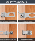 2 Pack Keyed Hasp Locks 2.5 Inch Twist Knob Locking Hasp installation steps for small doors and cabinets