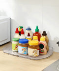 Rectangular Lazy Susan Organizer For Large Refrigerator With 360 Degree Turntable 16.54 Inch Rotation Shelf for condiments