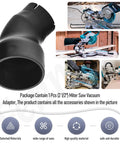 Two And A Half Inch Miter Saw Vacuum Adapter For Dust Collection And Shop Vac Attachments, Compatible With Most Miter Saws