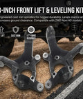 3 Inch Lift Suspension Kit With Spindles And Knuckles For 1999 To 2007 Silverado 1500 Tahoe Suburban 1500 C1500 Classic GMC Sierra 1500 Yukon Yukon XL And Cadillac Escalade, featuring engineered cast iron spindles for 2WD models with 17 inch rims.