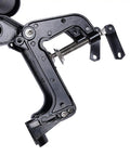 Close-up of clamp detail on Powerful 4HP 53.2cc 4-Stroke Outboard With Air Cooling, 22 Inch Drive Shaft, Tiller Control, Hand Pull Start