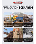 Application scenarios of Backhoe Loader Combo With 4WD Power, 2.6m Digging Depth, Workhorse Tractor Excavator for varied tasks.