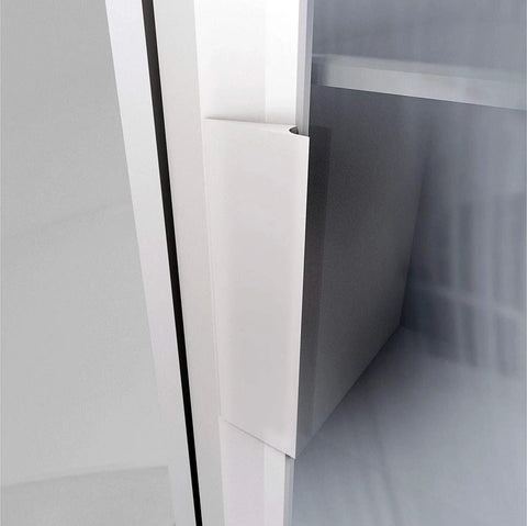 No Sweat Peel And Stick Finger Pull Handles For Cabinets on smooth white surface for easy grip installation.