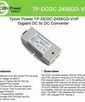 70W High Power DC DC Converter With PoE In 18-36V DC And 56V Out For Outdoor Security Cameras Model TP-DCDC-2456GD-VHP