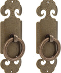 Vintage Brass Cabinet Pulls For Drawers And Doors, Double Open Vertical Retro Handle With Fish Pattern, Durable Shoe Cabinet Wardrobe Drawer Knob, Classic Hardware That Delivers A Solid Old School Look