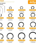 Internal Circlip Snap Retaining Ring Set 8 To 24 Mm Carbon Steel Kit For Automotive And Industrial Use size chart