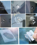 Car Windshield Crack Repair Kit For Quick Chip Fix And Auto Glass Restoration DIY Windshield Repair Tool demonstration collage