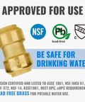 Three Quarter Inch Push To Connect Plumbing Fittings Pack Of 12 Lead Free Brass For Pex Piping Copper And CPVC