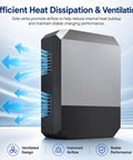 Foolproof Outdoor EV Charger Enclosure With Lock Tough Durable Steel Shell For Electric Vehicle Charging Stations side view showing efficient heat dissipation vents.