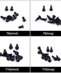 40 Pieces Doorbell Screws Replacement Kit With T6 And T15 Security Screws For Video Doorbell 3 And Pro Includes Short And Long Lengths Carbon Steel Zinc Plated Durable Hardware Accessory Set Beefed Up Protection showing T6 and T15 screws in short and long variants.