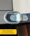 Top Shelf Square Drive Pan Head Sheet Metal Screws 6 X 1/2 Inch installed with slip-free square drive for secure fastening.