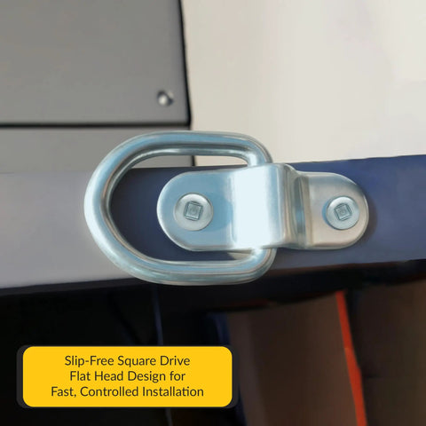 Top Shelf Square Drive Pan Head Sheet Metal Screws 6 X 1/2 Inch installed with slip-free square drive for secure fastening.