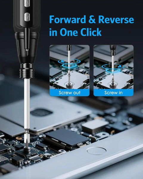 Cordless Electric Screwdriver Set With USB Charge Portable 2 In 1 Electric And Manual Driver LED Light for tech repairs