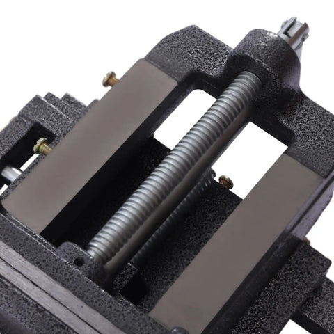 5 Inch Cross Slide Drill Press Vise With X Y Compound Bench Vise For Milling And Metalworking Heavy Duty Bi Directional 2 Way Slide Clamp And Precision Scale For Accurate Trajectory Adjustments, cast iron jaws and lead screw