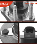 Detail view of Rear Wheel Bearing And Hub Assembly with ABS for GM cars, highlighting 5-lug design and ABS sensor connection.