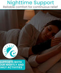 Person sleeping with Carpal Tunnel Wrist Brace With Splint For Left Or Right Hand Adjustable Night Support Immobilizer