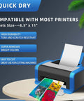 Vinyl sticker paper for inkjet and laser printers, 8.5x11 inches, 26 sheets, glossy, quick-dry, tear-resistant