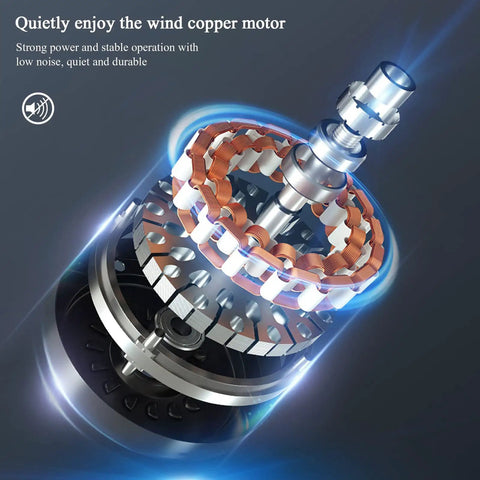 Exploded view of the wind copper motor inside the Ultra Thin LED Ceiling Fan With Lights, highlighting design and durability.