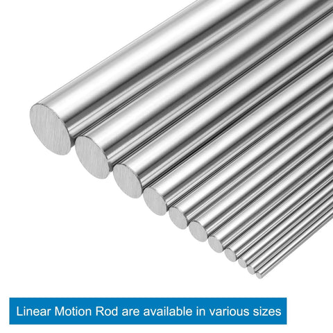Linear Motion Guide Rod 8mm x 331mm, Case Hardened Steel Chrome Plated Shaft for 3D Printers and CNC Machines, Smooth, Precise Linear Movement, Straightness Under 0.1 mm Per 1000 mm, 58-64 HRC, 2 Pack, chrome-plated rods