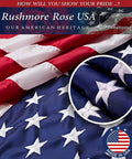 Close-up of Heavy Duty 3x5 Outdoor American Flag Made In USA with embroidered stars and sewn stripes showing durability.