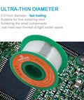 Ultra Thin 0.3mm Solder Wire for Precision Electronics Soldering Rosin Core Lead Free No Clean Sn99 Ag0.3 Cu0.7 Alloy on PCB