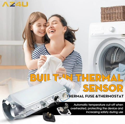 Mother and daughter smiling near a Samsung dryer with Premium Dryer Heating Element Assembly Replacement For Dryers No Fuss Easy Install