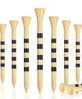 Biodegradable Bamboo Golf Tees Three And One Quarter Inch, 100 Pack, Natural Color, Eco Friendly Wooden Tees For Consistent Drives