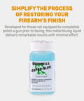 Oxpho-Blue Liquid Gun Blue Cold Bluing Solution For Gunsmithing And Maintenance bottle, 4 oz with text background