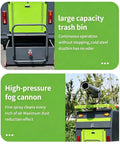 Heavy Duty Industrial Floor Sweeper Machine For Warehouses And Factories features large capacity trash bin and high-pressure fog cannon.