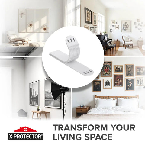 Hassle Free Picture Hanging Strips 20 Pairs Damage Free Wall Mount Adhesive Tape For Photos And Decor With Easy Hook And Loop Bond And Zero Stubborn Residue Left Behind