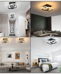 Modern LED Ceiling Light Square Fixture Dimmable 22W Dope Metal And Acrylic Ceiling Lamp with soft lighting in various rooms