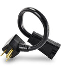 Six Inch Heavy Duty Extension Cord With Two Grounded Nema 5 15R Outlets Converts One Outlet Into Two