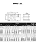 Four Pack Aluminum Linear Motion Ball Bearings Set Engineered For Dead Nuts Slide Bushing Blocks And Precision SCS10UU Rails dimensions chart.