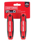 Metric And SAE Fold Up Hex Key Set With Dual Material Folding Handles 14 Piece Includes 9 In 1 And 8 In 1 Hex Keys Compact Portable