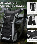 Lightweight Running Vest With Adjustable Chest Pack And Pistol Holster Hydration Vest, black, rain-resistant on outdoor trail