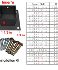 Heavy Duty Post Anchor Brackets Kit For Concrete And Wood Deck Ground Rustproof 304 Stainless Steel with installation kit