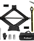 2 Ton Scissor Jack With Rubber Pad Portable Car Jack Emergency Kit For Sedan SUV MPV Including Jack Pad Ratchet Wrench Set
