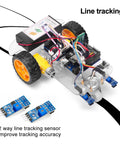 2WD Arduino Robotic Car Starter Kit For Beginners And Adults Hands On Smart Educational Robotics Set With Line Tracking Feature